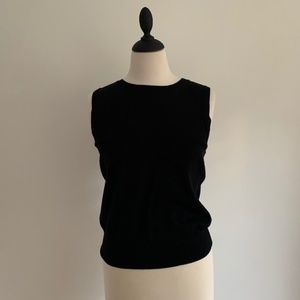 J.Crew Black Wool Sleeveless Sweater Shell